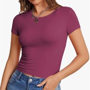 Sanarazo Fitted Pink Short Sleeve Tee | Size XL